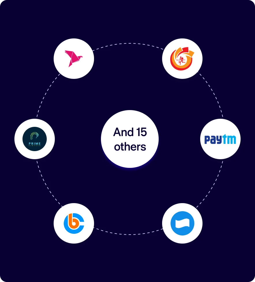 Partner service logos orbiting the aggregation platform